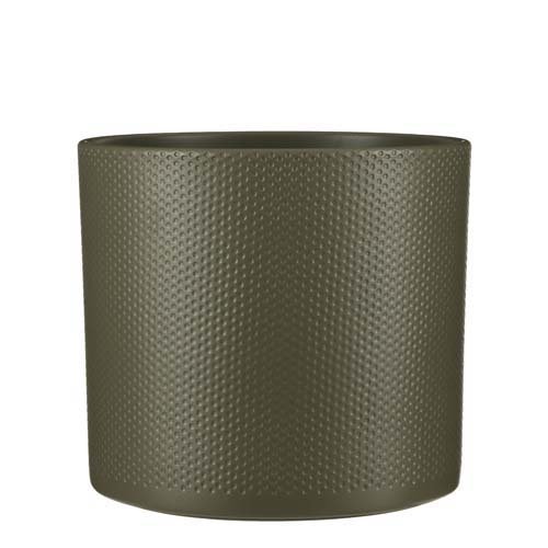 Era pot rond groen relief - h26xd28cm