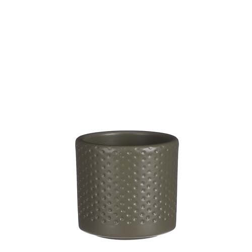 Era pot rond groen relief - h7xd7cm