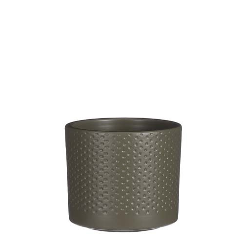 Era pot rond groen relief - h9xd10cm