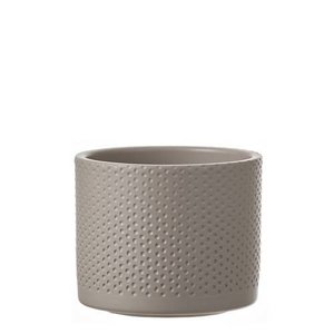 Era pot rond taupe relief - h10xd12cm