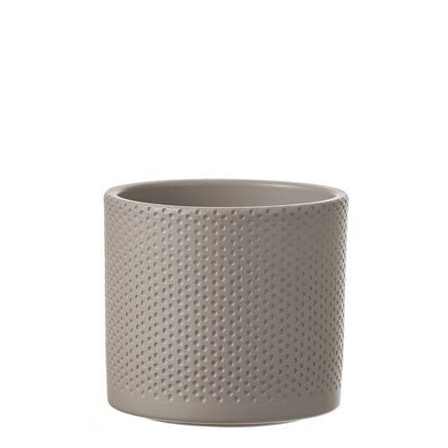 Era pot rond taupe relief - h12,5xd13,5cm