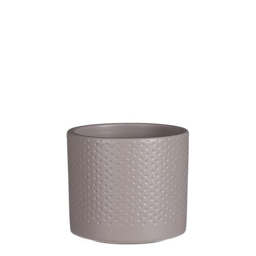 Era pot rond taupe relief - h9xd10cm