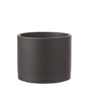 Era pot rond zwart mat relief - h13xd15cm