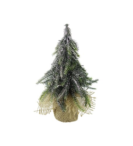 Evergreen Deco kerstboom silver finish - H 20 cm