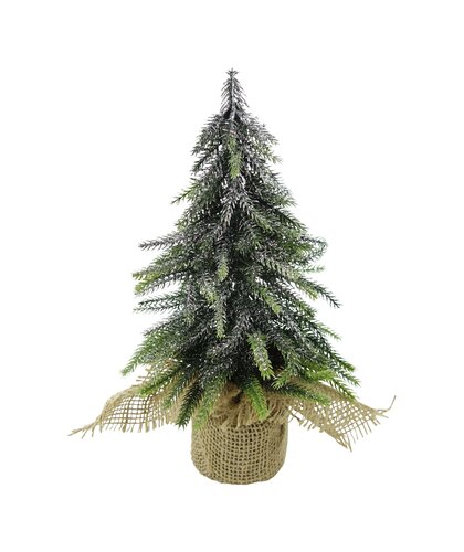Evergreen Deco kerstboom silver finish - H 27 cm
