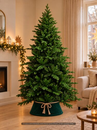 Evergreen Kerstboomhuls fluweel - D56xH25cm Groen - afbeelding 2