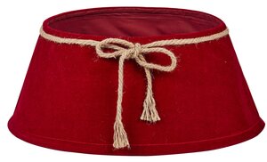 Evergreen Kerstboomhuls fluweel - D62xH25cm Rood - afbeelding 1