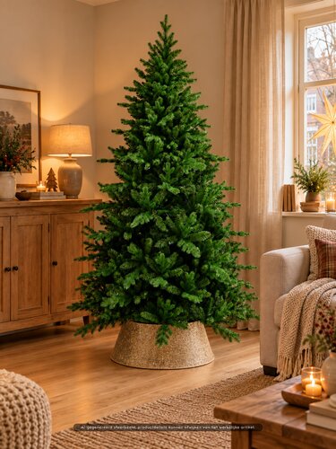 Evergreen Kerstboomhuls glitter - D62xH25cm Goud - afbeelding 2