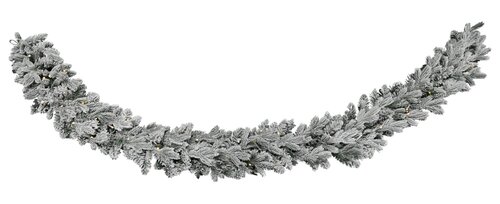Evergreen Kunstguirlande Janga besneeuwd - incl 100 lampjes - L 270 x D 25 cm - afbeelding 1
