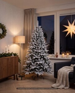 Evergreen Kunstkerstboom Everest besneeuwd - H 210 x D 115 cm - afbeelding 2