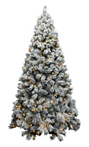 Evergreen Kunstkerstboom Everest besneeuwd - incl 300 lampjes - H 180 x D 101 cm - afbeelding 1