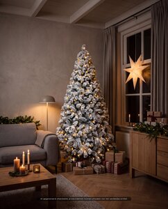 Evergreen Kunstkerstboom Everest besneeuwd - incl 500 lampjes - H 210 x D 115 cm - afbeelding 2
