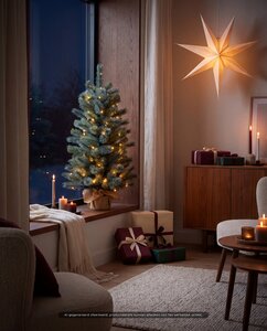 Evergreen Kunstkerstboom Everest bluegrey - incl 80 lampjes - H 90 x D 47 cm - afbeelding 2