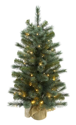 Evergreen Kunstkerstboom Everest bluegrey - incl 80 lampjes - H 90 x D 47 cm - afbeelding 1
