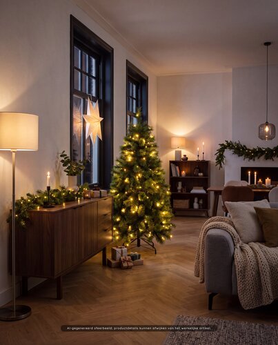 Evergreen Kunstkerstboom Everest - incl 150 lampjes - H 120 x D 68 cm - afbeelding 2
