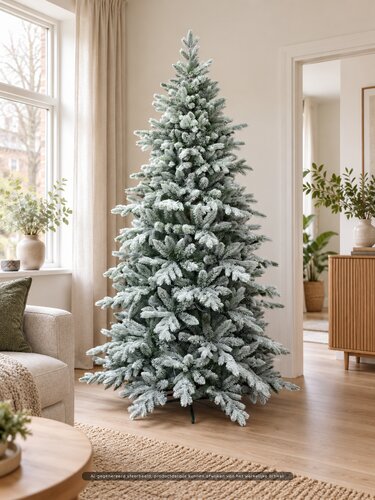 Evergreen Kunstkerstboom Janga besneeuwd - H 210 x D 134 cm - afbeelding 2
