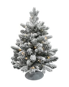 Evergreen Kunstkerstboom Janga besneeuwd - incl 50 lampjes - H 60 x D 50 cm - afbeelding 1