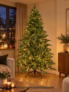 Evergreen Kunstkerstboom Janga premium deluxe - incl 3000 lampjes - H 210 x D 134 cm - afbeelding 2