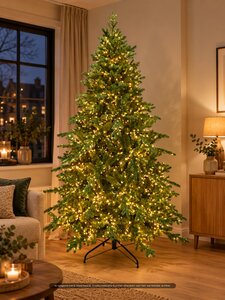 Evergreen Kunstkerstboom Janga premium deluxe - incl 4000 lampjes - H 240 x D 154 cm - afbeelding 2