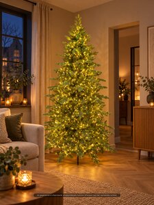 Evergreen Kunstkerstboom Janga premium - incl 3000 lampjes - H 210 x D 134 cm - afbeelding 3