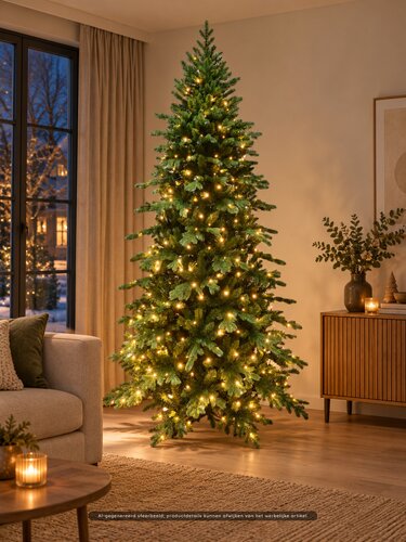 Evergreen Kunstkerstboom Janga SLIM - incl 500 lampjes - H 270 x D 143 cm - afbeelding 3