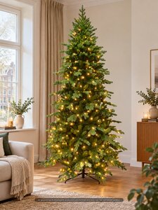 Evergreen Kunstkerstboom Janga SLIM - incl 600 lampjes - H 300 x D 153 cm - afbeelding 3