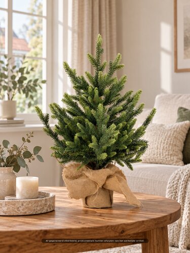 Evergreen Kunstkerstboom Makalu - H 60 x D 30 cm - afbeelding 2