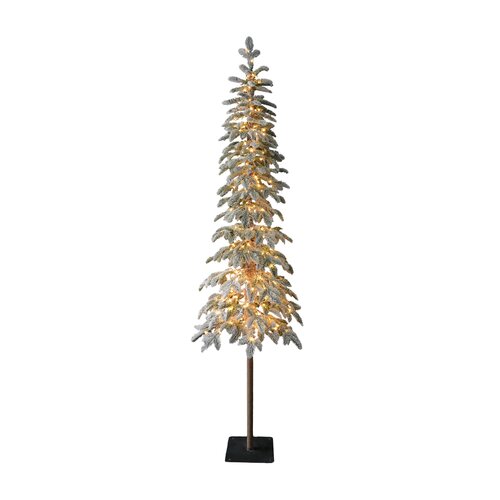 Evergreen Kunstkerstboom Mountain besneeuwd - incl 300 lampjes - H 210 x D 60 cm - afbeelding 1