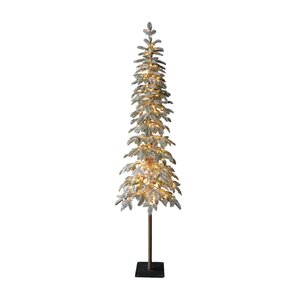 Evergreen Kunstkerstboom Mountain besneeuwd - incl 300 lampjes - H 210 x D 60 cm - afbeelding 1
