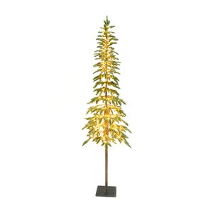 Evergreen Kunstkerstboom Mountain - incl 300 lampjes - H 210 x D 60 cm - afbeelding 1