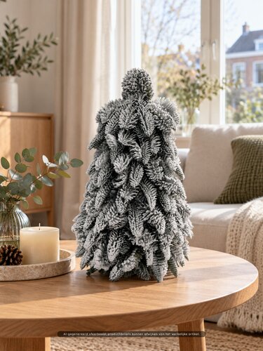 Evergreen Kunstkerstboom Nobilis besneeuwd - H 50 x D 50 cm - afbeelding 2