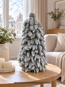 Evergreen Kunstkerstboom Nobilis besneeuwd - H 60 x D 55 cm - afbeelding 2