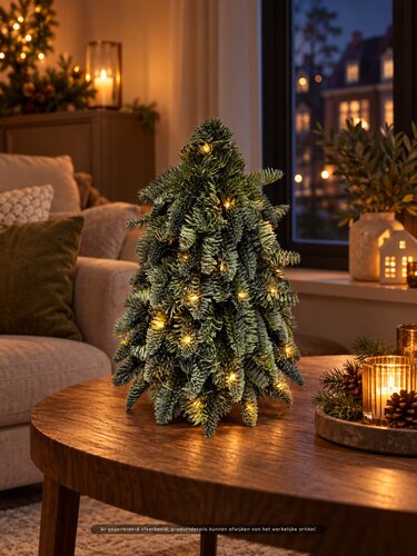 Evergreen Kunstkerstboom Nobilis - incl 50 lampjes - D 40 x H 40 cm - afbeelding 2