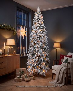 Evergreen Kunstkerstboom Peak besneeuwd - incl 400 lampjes - H 240 x D 86 cm - afbeelding 2