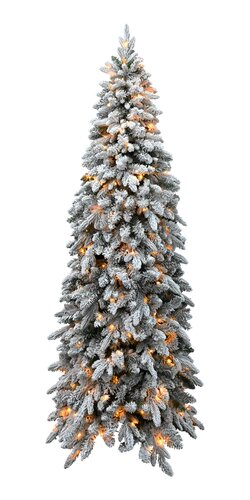 Evergreen Kunstkerstboom Peak besneeuwd - incl 400 lampjes - H 240 x D 86 cm - afbeelding 1