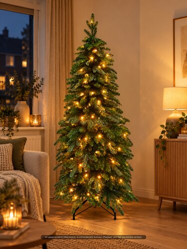 Evergreen Kunstkerstboom Peak - incl 200 lampjes - H 180 x D 72 cm - afbeelding 2