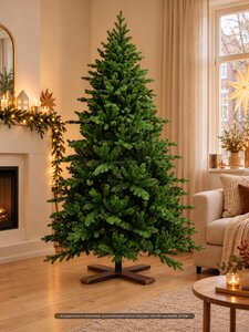 Evergreen Kunstkerstboomstandaard houten voet - D54xH18cm Donker verbrand - afbeelding 2