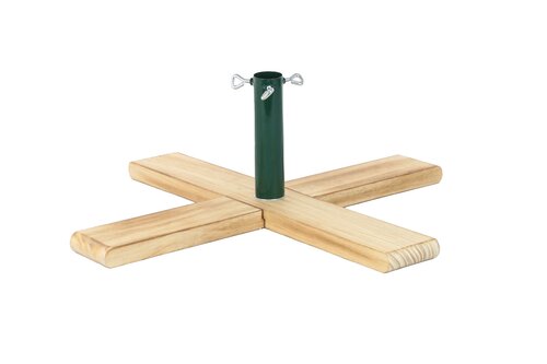 Evergreen Kunstkerstboomstandaard houten voet - D54xH18cm Naturel - afbeelding 1