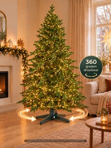 Evergreen Kunstkerstboomstandaard rotating + stekker D 65 x H 20,5 cm groen - afbeelding 2