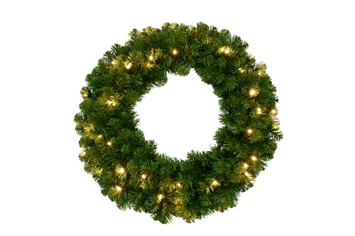 Evergreen Kunstkerstkrans Colorado spruce - incl 50 lampjes - D 80 cm