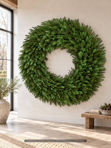 Evergreen Kunstkerstkrans Imperial pine - D 240 cm - afbeelding 2