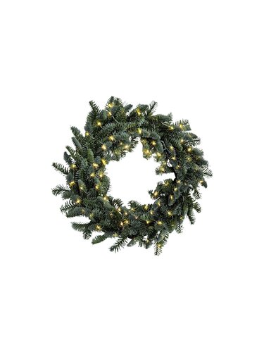 Evergreen Kunstkerstkrans Nobilis - incl 80 lampjes - D 50 cm - afbeelding 1
