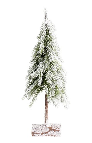 Evergreen Miniboom op stam sneeuwfinish - H 60 cm