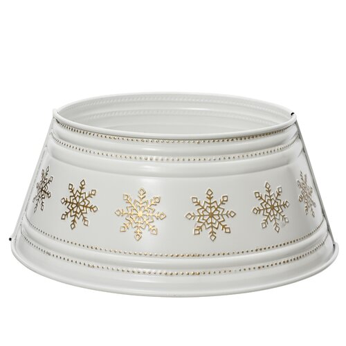 Everlands boomring metaal wit/goud - D 70 x H 27 cm