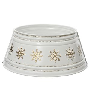 Everlands boomring metaal  wit/goud - D 70 x H 27 cm