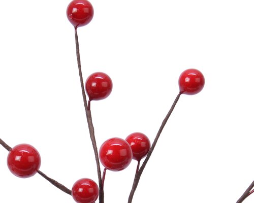 Everlands Insteekdecoratie met bessen - B15xH26cm Rood - afbeelding 2