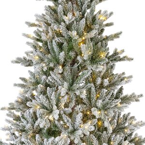 Everlands Kunstkerstboom Allison pine besneeuwd - incl 430 lampjes - H 210 x D 127 cm - afbeelding 2