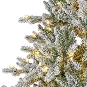Everlands Kunstkerstboom Allison pine besneeuwd - incl 430 lampjes - H 210 x D 127 cm - afbeelding 3