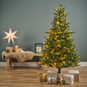Everlands Kunstkerstboom Allison pine - incl 430 lampjes - H 210 x D 127 cm - afbeelding 3