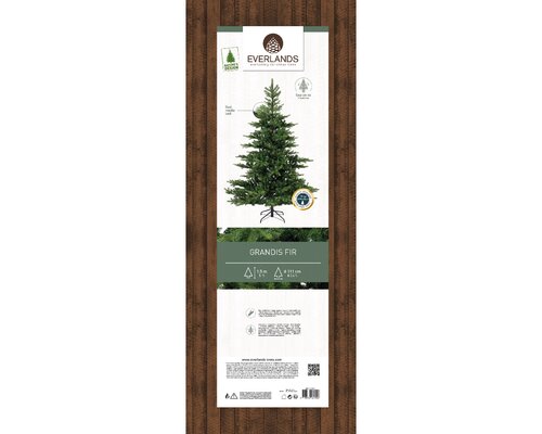 Everlands Kunstkerstboom Grandis fir - H 180 x D 132 cm - afbeelding 4